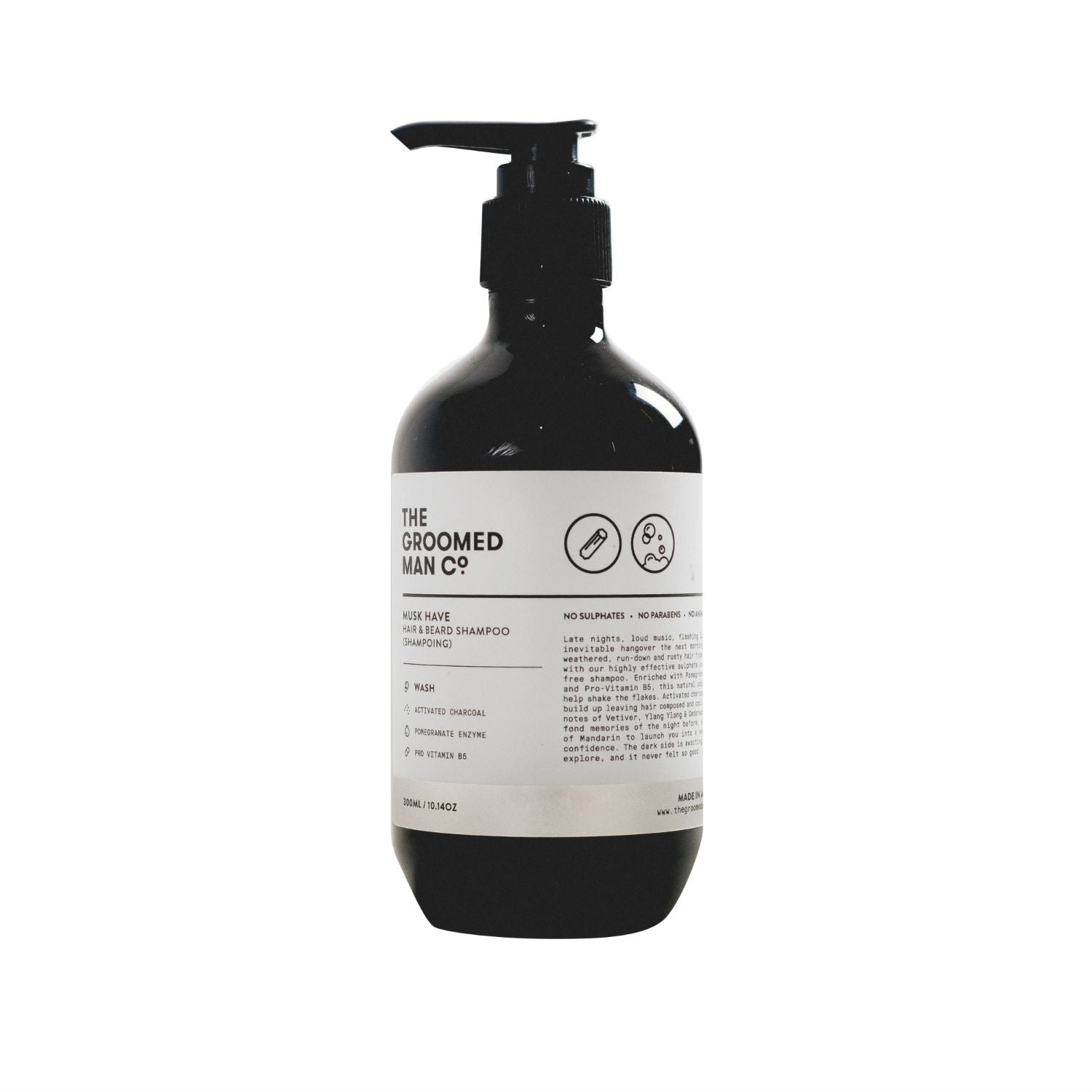 The Groomed Man Co. Musk Have Hair + Beard Shampoo (300ml) Shampoos The Groomed Man Co. 