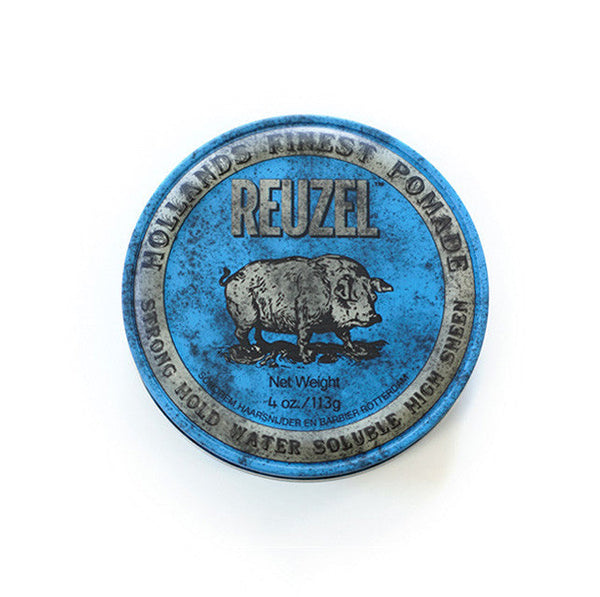 Reuzel Blue Strong Hold High Sheen Pomade (Size Options) Pomades Reuzel 