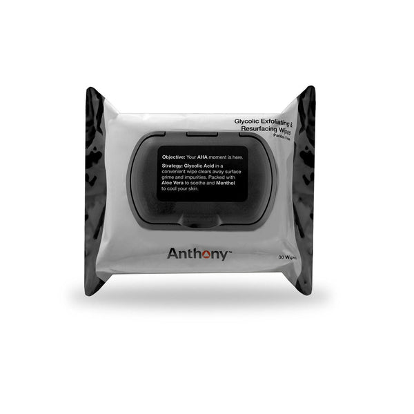 Anthony Logistics Glycolic Exfoliating & Resurfacing Wipes (30 pk) Pads & Peels Anthony Logistics 