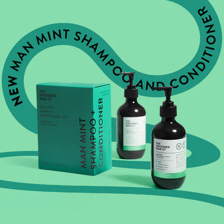 The Groomed Man Co. Man Mint Shampoo & Conditioner Kit (2 x 300ml) Beard Sets The Groomed Man Co. 